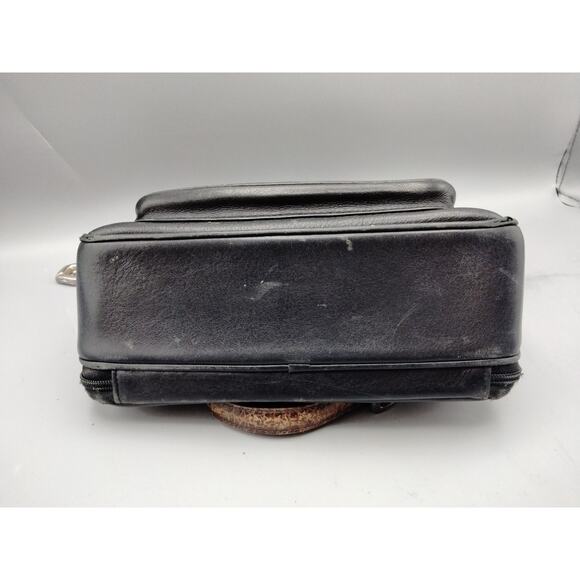 Brighton Brown Black Croc Embossed Leather Crossbody Purse Heart Charm Wallet - Picture 5 of 9